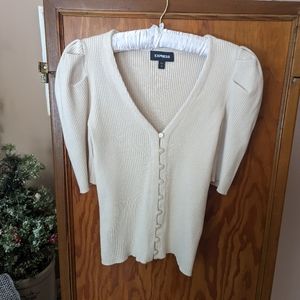 NWOT Express Puff Shoulder Cardigan. Size Small.